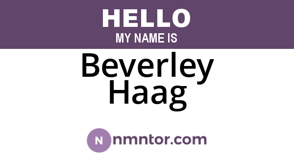 Beverley Haag