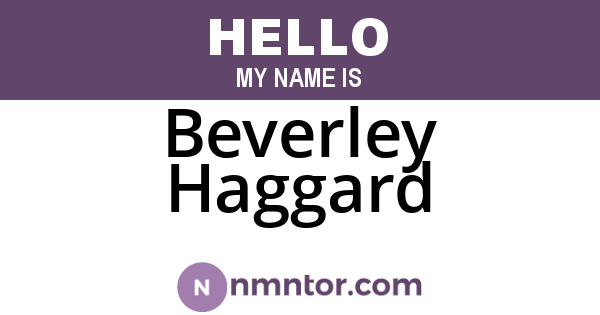 Beverley Haggard