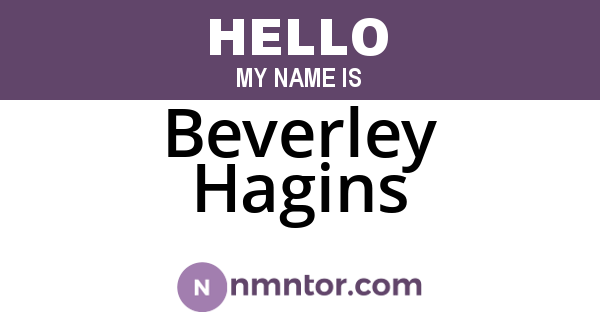 Beverley Hagins
