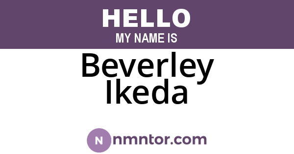 Beverley Ikeda
