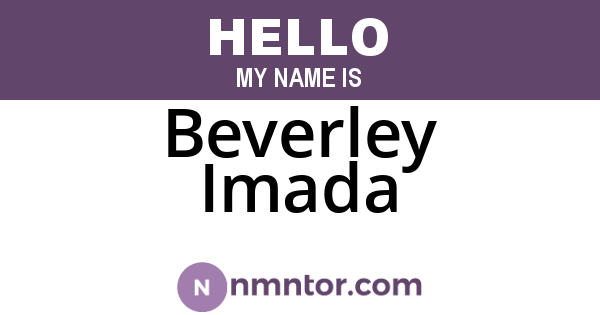 Beverley Imada