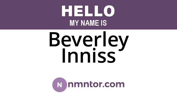 Beverley Inniss