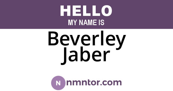 Beverley Jaber