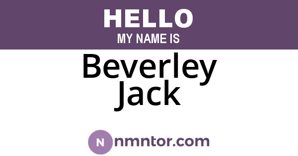 Beverley Jack