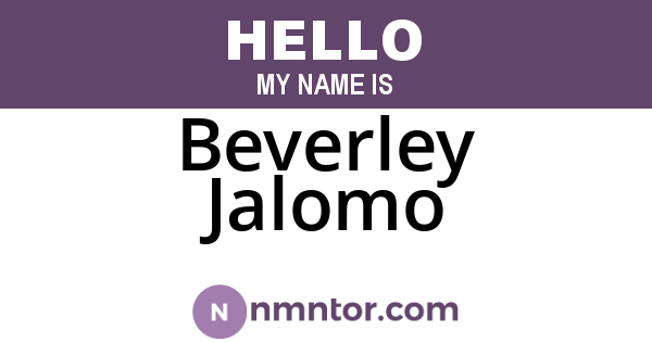 Beverley Jalomo