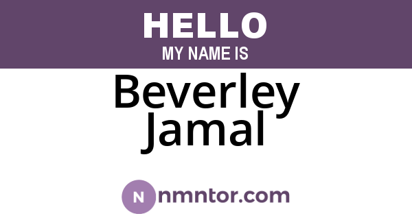 Beverley Jamal