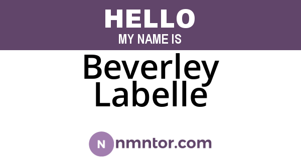 Beverley Labelle