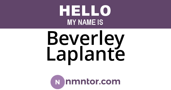 Beverley Laplante