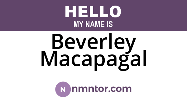 Beverley Macapagal