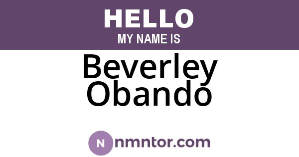 Beverley Obando