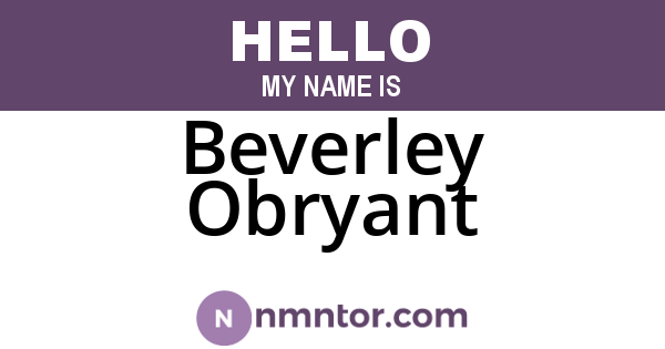 Beverley Obryant