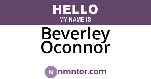 Beverley Oconnor