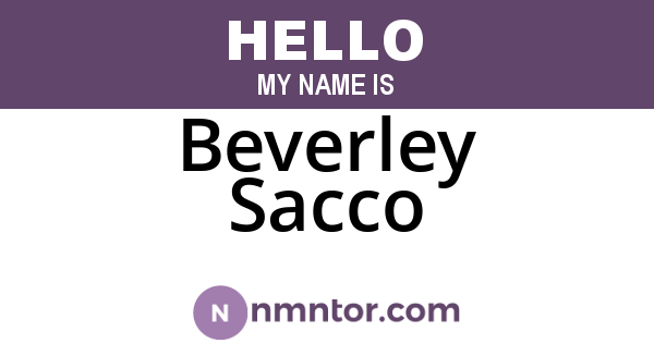 Beverley Sacco