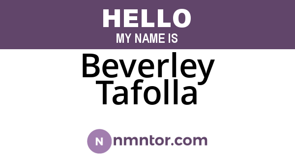 Beverley Tafolla