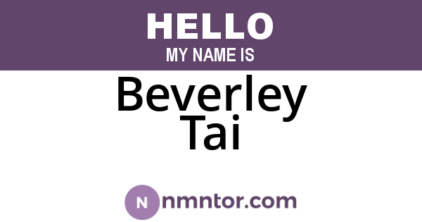 Beverley Tai