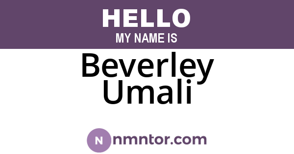 Beverley Umali