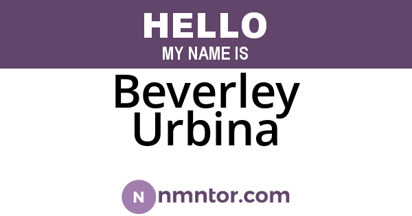 Beverley Urbina