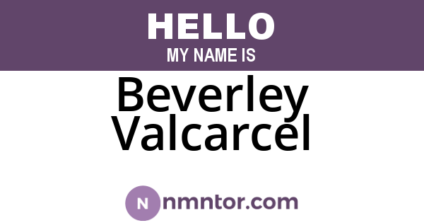 Beverley Valcarcel