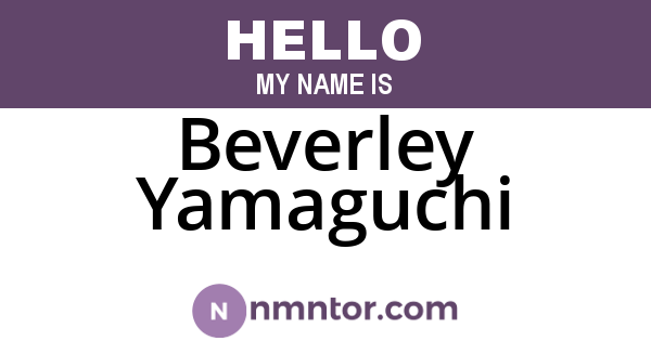 Beverley Yamaguchi