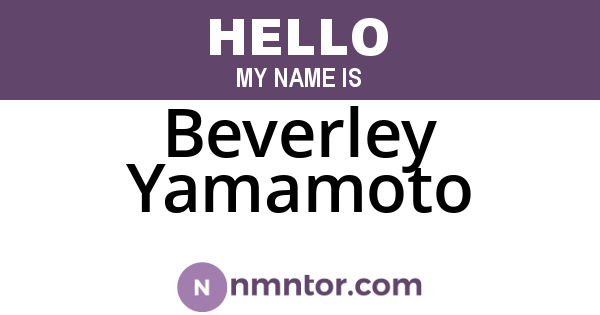 Beverley Yamamoto