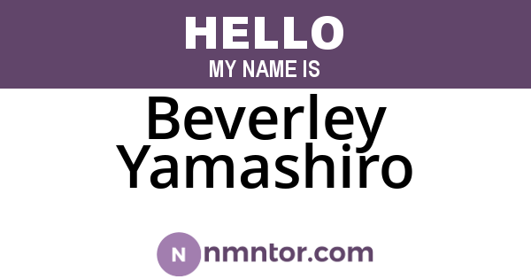 Beverley Yamashiro