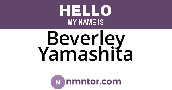 Beverley Yamashita