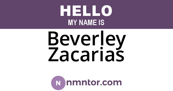 Beverley Zacarias
