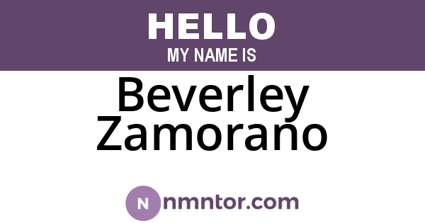 Beverley Zamorano