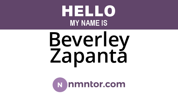 Beverley Zapanta