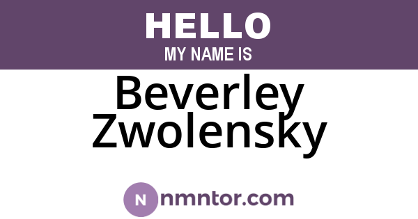 Beverley Zwolensky