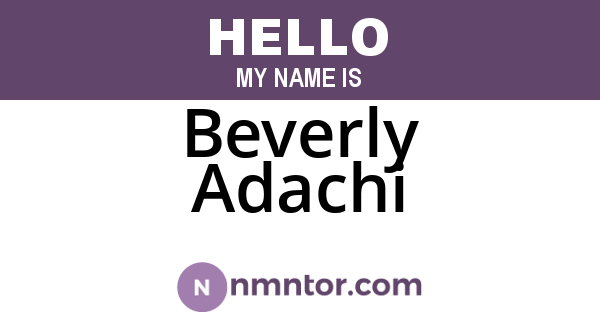 Beverly Adachi