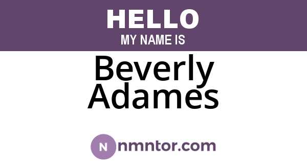 Beverly Adames