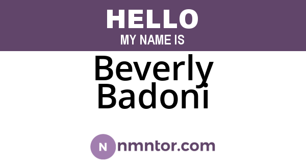 Beverly Badoni