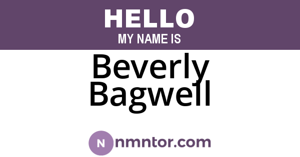 Beverly Bagwell