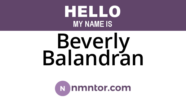 Beverly Balandran