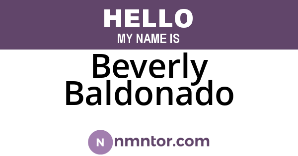 Beverly Baldonado