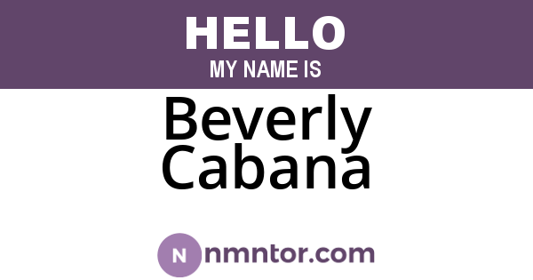 Beverly Cabana