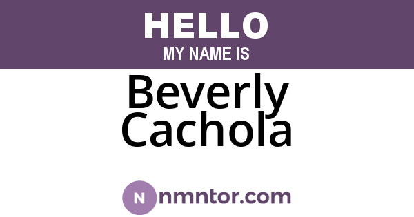 Beverly Cachola