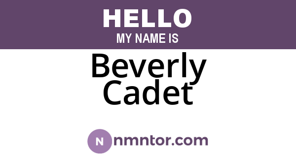 Beverly Cadet