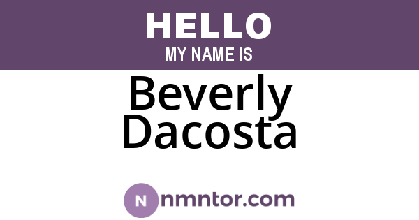 Beverly Dacosta