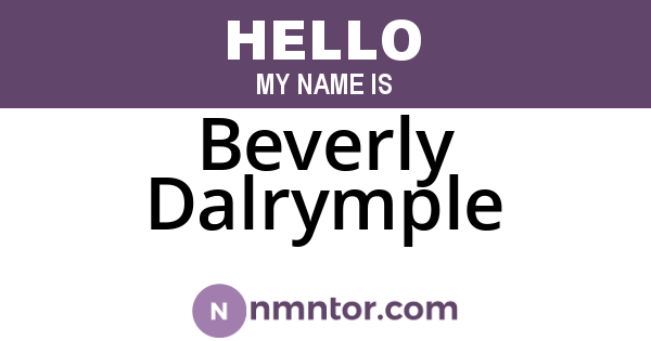 Beverly Dalrymple