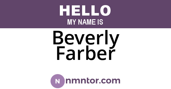 Beverly Farber