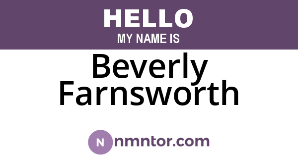 Beverly Farnsworth