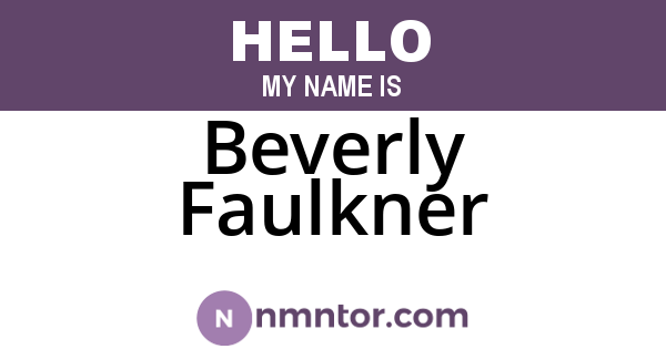 Beverly Faulkner
