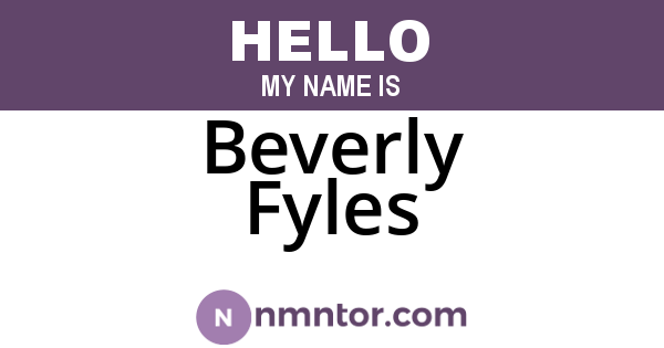 Beverly Fyles