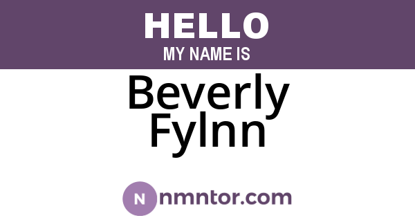 Beverly Fylnn