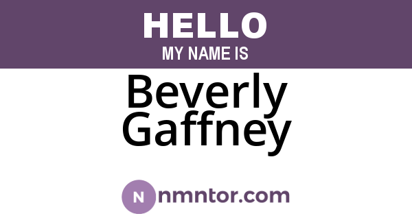 Beverly Gaffney