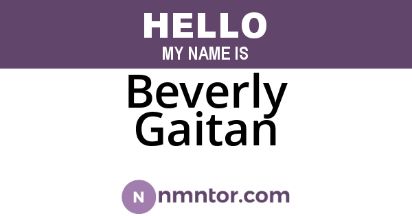 Beverly Gaitan