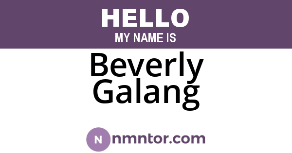 Beverly Galang