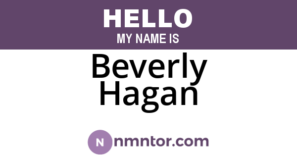 Beverly Hagan